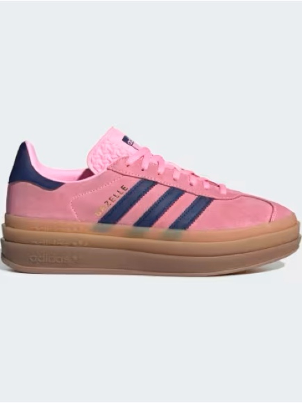 Adidas Gazelle pink glow platform sneakers